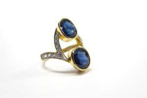 sapphire diamond stones ring