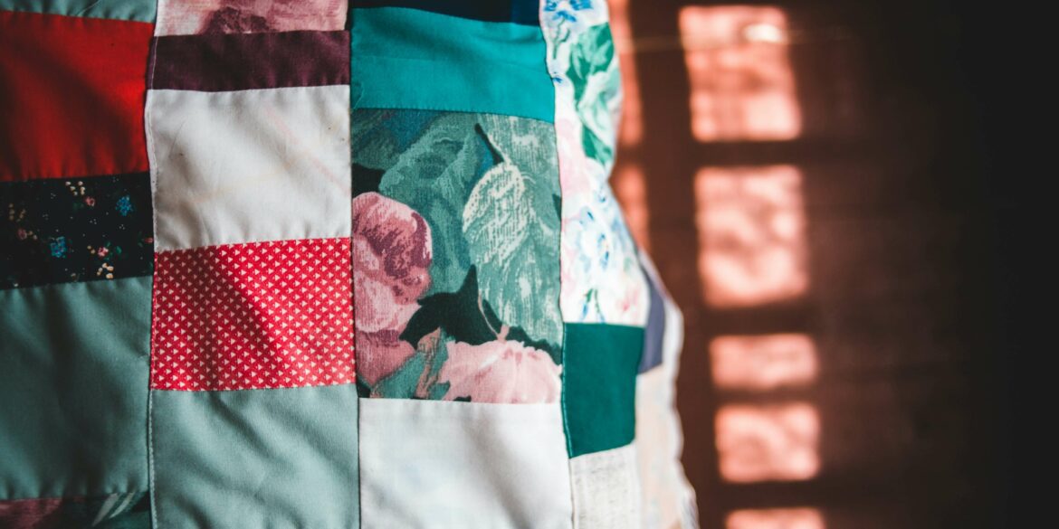 white blue and red textile