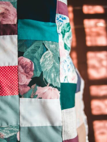 white blue and red textile