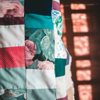 white blue and red textile